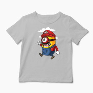 Tricou Minion Super Mario Bros - Copii-Gri