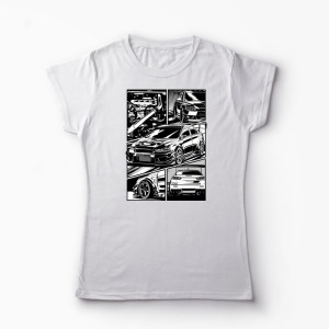 Tricou Mitsubishi Lancer Evo X - Femei-Alb