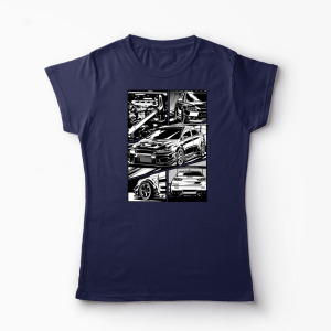 Tricou Mitsubishi Lancer Evo X - Femei-Bleumarin