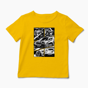 Tricou Mitsubishi Lancer Evo X - Copii-Galben