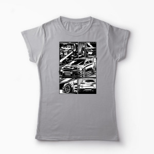 Tricou Mitsubishi Lancer Evo X - Femei-Gri