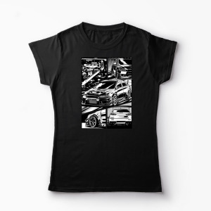 Tricou Mitsubishi Lancer Evo X - Femei-Negru