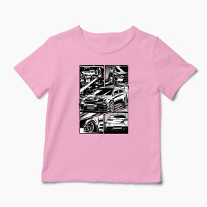Tricou Mitsubishi Lancer Evo X - Copii-Roz