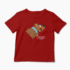 Tricou Monster Is Coming - Copii-Roșu