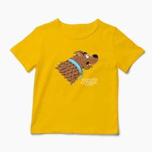 Tricou Monster Is Coming - Copii-Galben