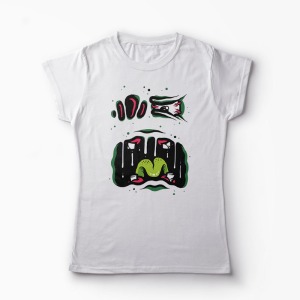Tricou Monstru - Femei-Alb