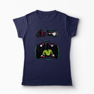 Tricou Monstru - Femei-Bleumarin