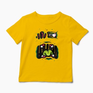 Tricou Monstru - Copii-Galben