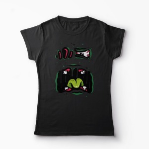 Tricou Monstru - Femei-Negru