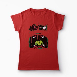 Tricou Monstru - Femei-Roșu