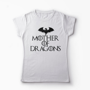 Tricou Mother of Dragons - Femei-Alb