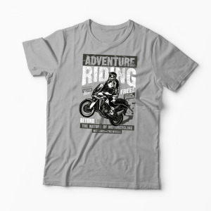 Tricou Motociclist Adventure Riding - Bărbați-Gri
