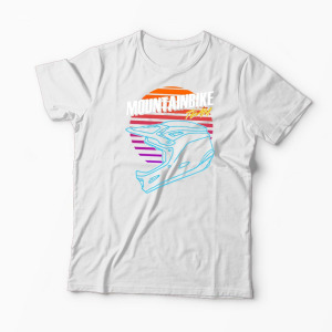 Tricou Mountain Bike Downhill - Bărbați-Alb