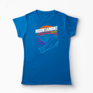 Tricou Mountain Bike Downhill - Femei-Albastru Regal