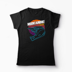 Tricou Mountain Bike Downhill - Femei-Negru