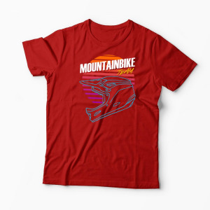 Tricou Mountain Bike Downhill - Bărbați-Roșu