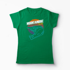 Tricou Mountain Bike Downhill - Femei-Verde