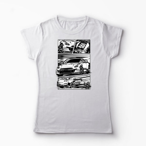 Tricou Nissan GTR R35 - Femei-Alb