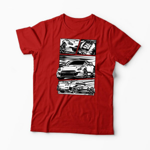 Tricou Nissan GTR R35 - Bărbați-Roșu