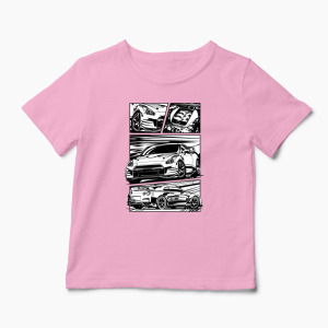 Tricou Nissan GTR R35 - Copii-Roz