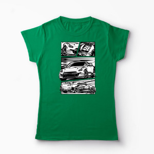 Tricou Nissan GTR R35 - Femei-Verde