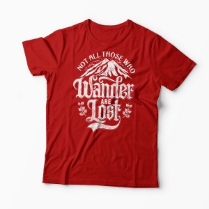 Tricou Not All Those Who Wander Are Lost - Bărbați-Roșu