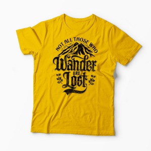 Tricou Not All Those Who Wander Are Lost - Bărbați-Galben