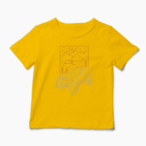 Tricou Off Roader Camping - Copii-Galben