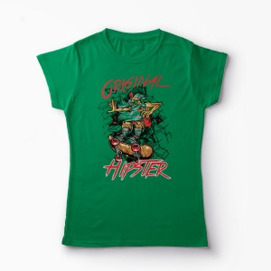 Tricou Original Hipster - Femei-Verde