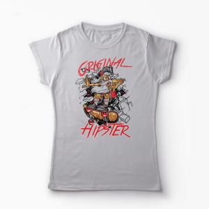 Tricou Original Hipster - Femei-Gri