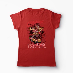 Tricou Original Hipster - Femei-Roșu