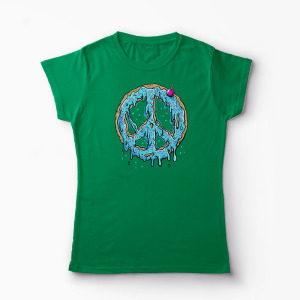 Tricou Peace Cake - Tort de Pace - Femei-Verde