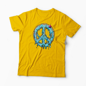 Tricou Peace Cake - Tort de Pace - Bărbați-Galben