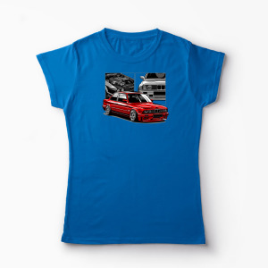 Tricou Personalizat BMW E30 M3 - Femei-Albastru Regal