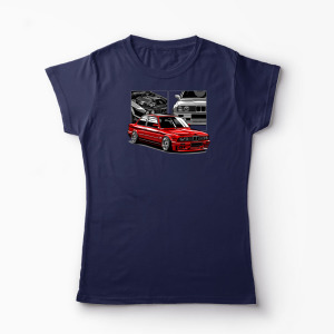 Tricou Personalizat BMW E30 M3 - Femei-Bleumarin