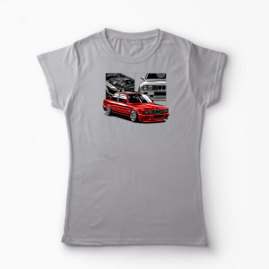 Tricou Personalizat BMW E30 M3 - Femei-Gri
