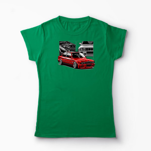 Tricou Personalizat BMW E30 M3 - Femei-Verde