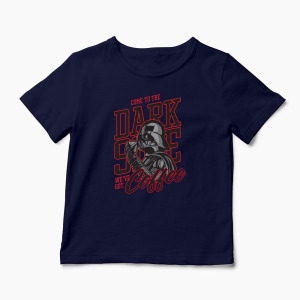 Tricou Personalizat Come To The Dark Side We've Got Coffee - Copii-Bleumarin