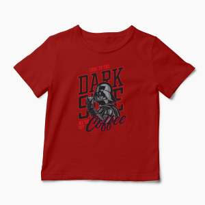 Tricou Personalizat Come To The Dark Side We've Got Coffee - Copii-Roșu