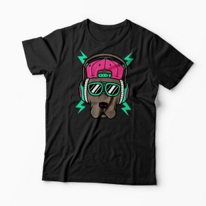 Tricou Personalizat Cool Dog - Bărbați-Negru