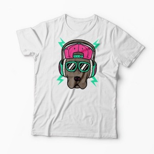 Tricou Personalizat Cool Dog - Bărbați-Alb