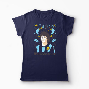 Tricou Personalizat Diego Maradona 10 Argentina - Femei-Bleumarin