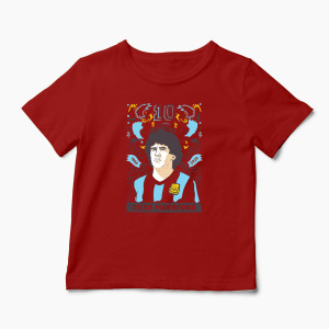 Tricou Personalizat Diego Maradona 10 Argentina - Copii-Roșu