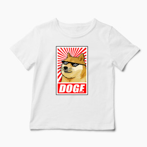 Tricou Personalizat Doge Coin - Copii-Alb