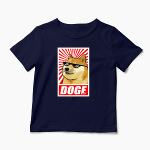 Tricou Personalizat Doge Coin - Copii-Bleumarin