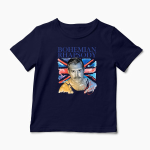 Tricou Personalizat Freddie Mercury Bohemian Rhapsody - Copii-Bleumarin