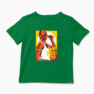 Tricou Personalizat Freddie Mercury We Will Rock You - Copii-Verde