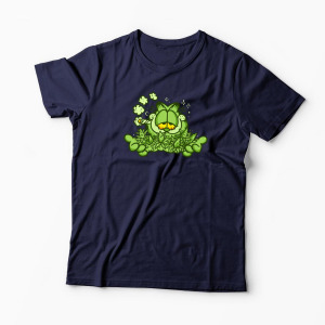Tricou Personalizat Garfield Enjoy 420 - Bărbați-Bleumarin