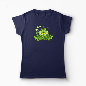 Tricou Personalizat Garfield Enjoy 420 - Femei-Bleumarin