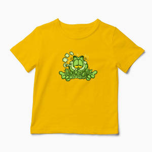 Tricou Personalizat Garfield Enjoy 420 - Copii-Galben